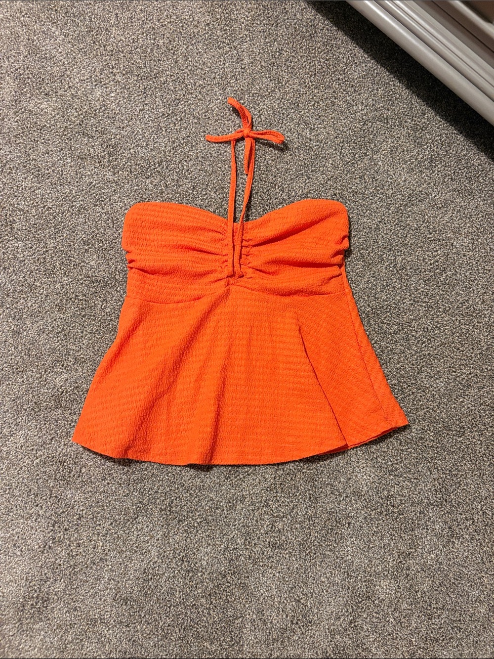 Orange Strapless Halter Women’s Top
